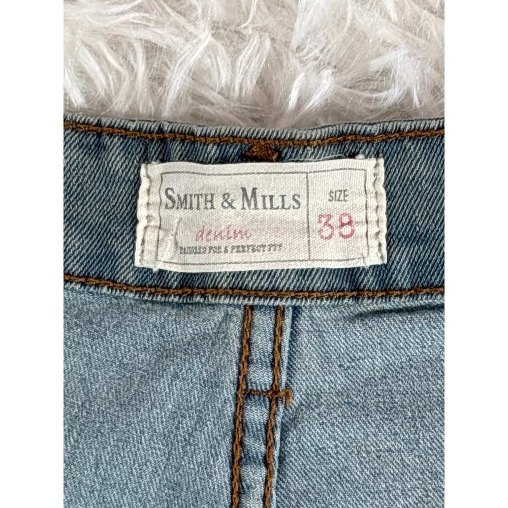 Smith & Mills Mens Straight Leg Jeans Medium Wash Blue Stretch Denim Size 38x30 - Picture 3 of 11